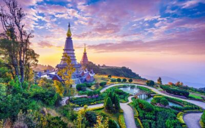 Paisaje hermoso alrededor de Chiang Mai, norte de Tailandia.