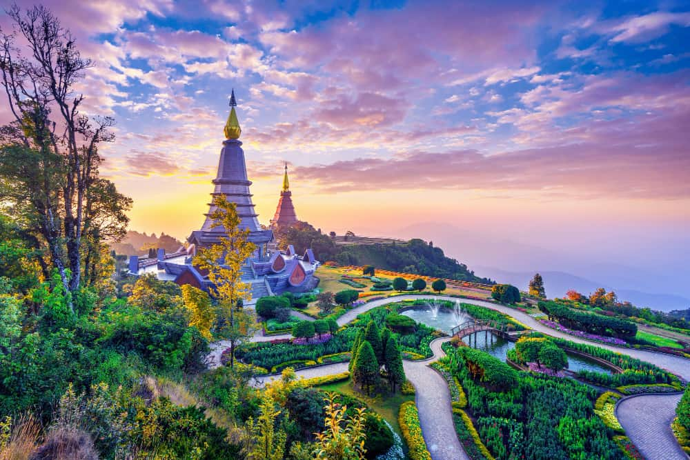 Paisaje hermoso alrededor de Chiang Mai, norte de Tailandia.