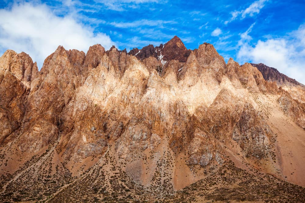 Paisaje montañoso cerca de Penitentes, Argentina